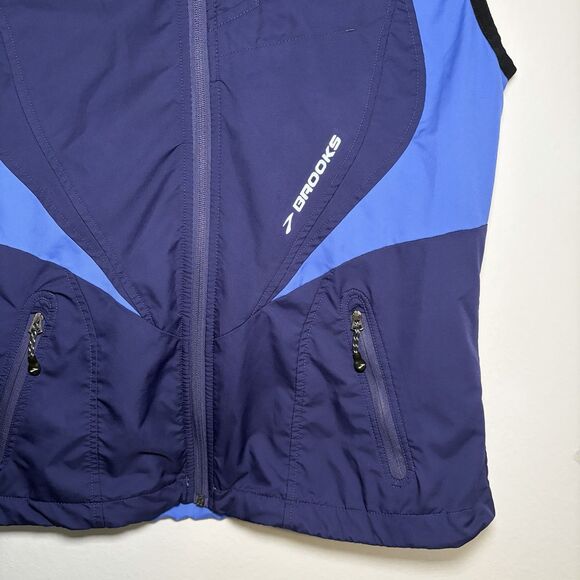 Brooks Element Vest Athletic Running Shelter Technology Activewear Blue Women L - Picture 3 of 8